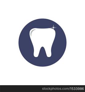 Tooth icon isolated on white background. Vector illustration