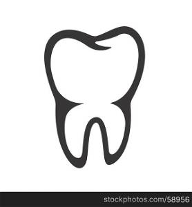 tooth icon isolated on white background. Vector illustration