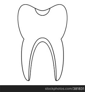 Tooth icon. Outline illustration of tooth vector icon for web. Tooth icon, outline style