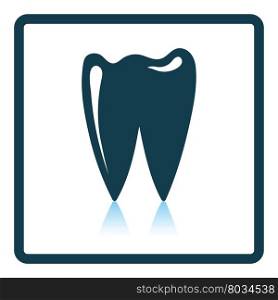 Tooth icon. Shadow reflection design. Vector illustration.