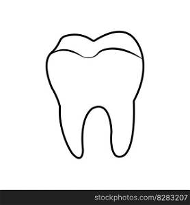 tooth icon vector illustration symbol design