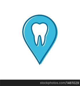 tooth icon vector logo template in trendy flat style