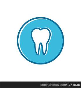 tooth icon vector logo template in trendy flat style