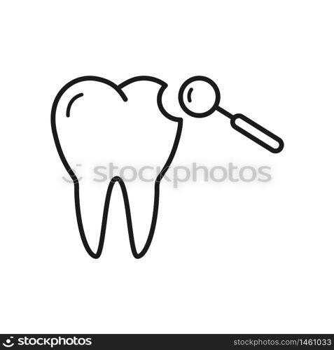 tooth icon vector logo template in trendy flat style