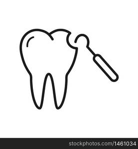 tooth icon vector logo template in trendy flat style