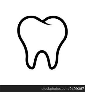 Tooth icon vector on trendy style for design and print