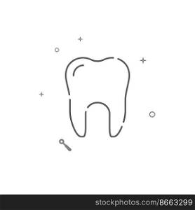 Tooth, molar simple vector line icon. Symbol, pictogram, sign isolated on white background. Editable stroke. Adjust line weight.. Tooth, molar simple vector line icon. Symbol, pictogram, sign isolated on white background. Editable stroke