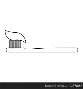 Tooth paste and brush icon .. Tooth paste and brush icon .