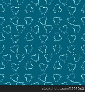 Tooth pattern, illustration, vector on white background.