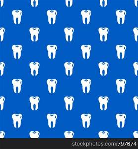 Tooth pattern repeat seamless in blue color for any design. Vector geometric illustration. Tooth pattern seamless blue