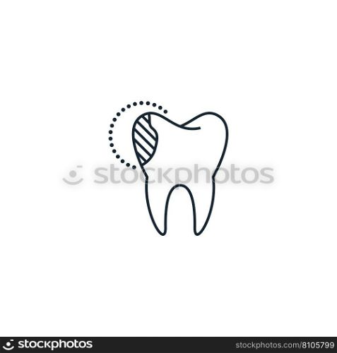Tooth reconstruction creative icon from dental Vector Image
