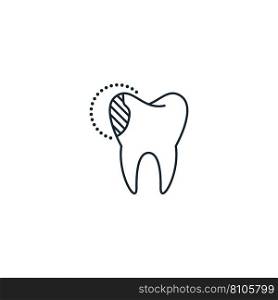 Tooth reconstruction creative icon from dental Vector Image