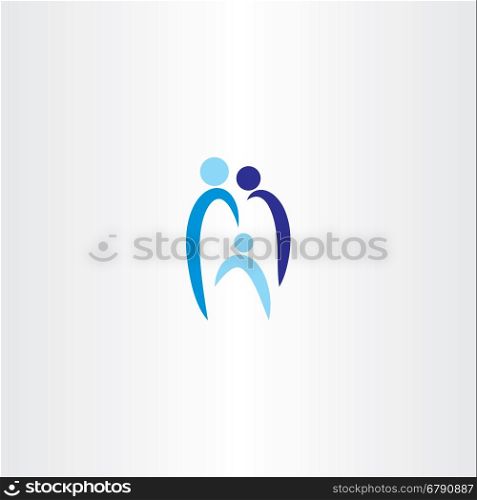tooth vector family logo icon design