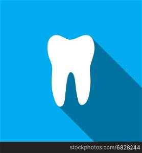 Tooth vector icon. Teeth icon dentist flat vector sign symbol. For mobile user interface