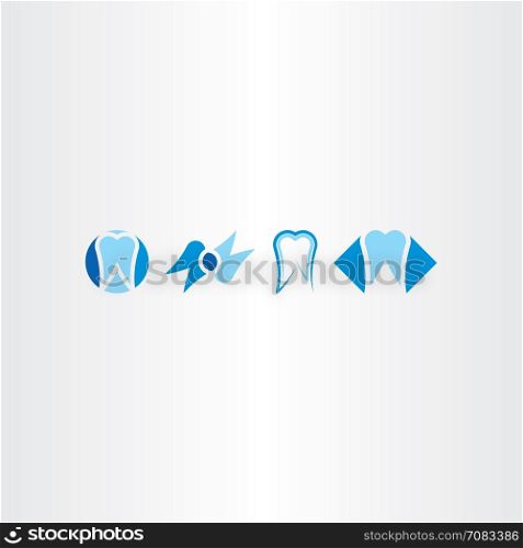 tooth vector set icon logo collection