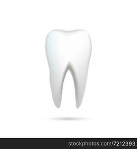 Tooth with shadow. Medical sign. Vector eps10