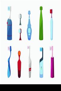 Toothbrush. Dental hygiene cleaning tools electric brushes for teeth garish vector cartoon illustrations set isolated. Toothbrush dental health care and hygiene. Toothbrush. Dental hygiene cleaning tools electric brushes for teeth garish vector cartoon illustrations set isolated