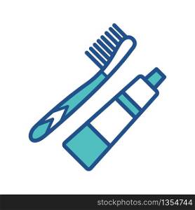 toothbrush icon design, flat style trendy collection