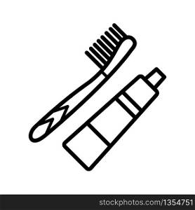 toothbrush icon design, flat style trendy collection