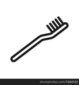 toothbrush icon in trendy flat design