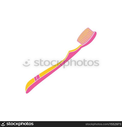 Toothbrush icon in trendy flat style isolated on white background