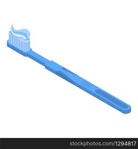 Toothbrush icon. Isometric of toothbrush vector icon for web design isolated on white background. Toothbrush icon, isometric style