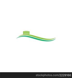 Toothbrush icon logo design template illustration vector