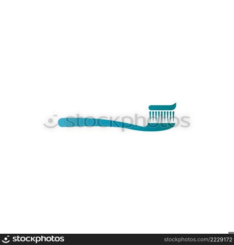 Toothbrush icon logo design template illustration vector