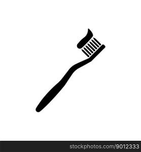 Toothbrush icon vector, filled flat sign, solid pictogram isolated on white. Symbol, logo illustration.
