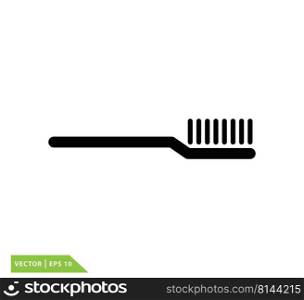 Toothbrush icon vector logo design template