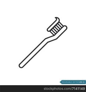 Toothbrush Icon Vector Template Illustration Design