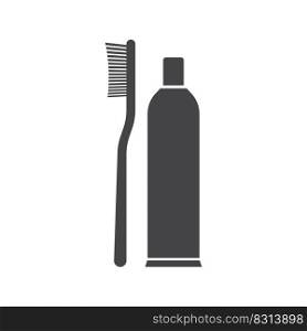 Toothbrush logo illustration vector flat design eps 10