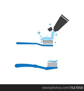 Toothbrush Vector icon illustration design template