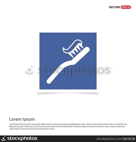 Toothbrush With Paste icon - Blue photo Frame