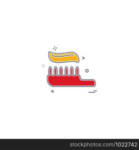 toothpaste brush toothbrush health icon vector design