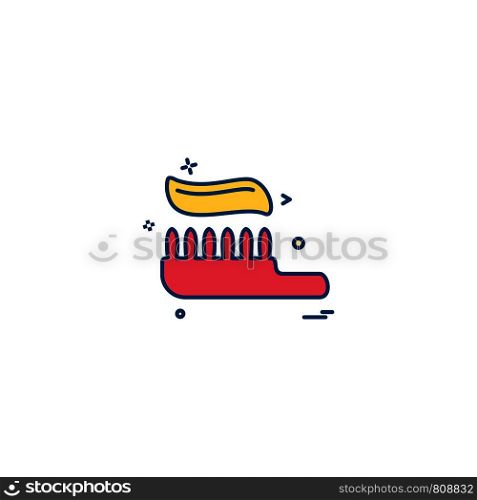 toothpaste brush toothbrush health icon vector design