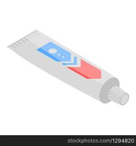 Toothpaste tube icon. Isometric of toothpaste tube vector icon for web design isolated on white background. Toothpaste tube icon, isometric style