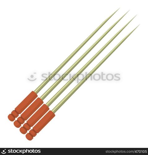Toothpick icon. Cartoon illustration of toothpick vector icon for web isolated on white background. Toothpick icon, cartoon style