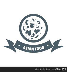 Top asian food logo. Simple illustration of top asian food vector logo for web. Top asian food logo, simple gray style