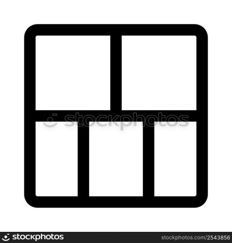 Top double horizontal column grid sections layout