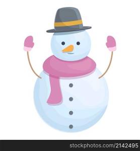Top hat snowman icon cartoon vector. Snow christmas. Ice happy. Top hat snowman icon cartoon vector. Snow christmas