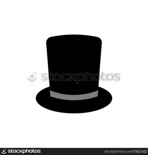 Top hat vector icon isolated on white background