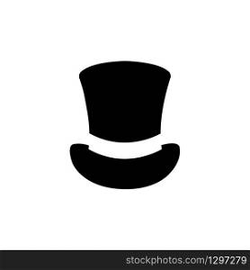 Top hat vector icon set on white background