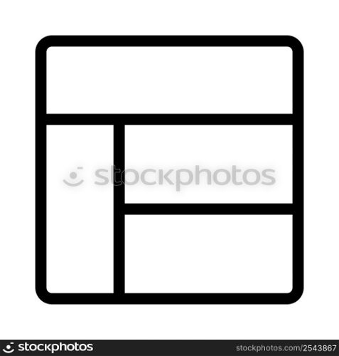 Top header grid sections parting square bars