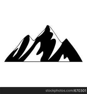 Top of mountain icon. Simple illustration of top of mountain vector icon for web. Top of mountain icon, simple style.