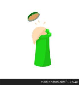 Top of open beer bottle icon in cartoon style on a white background. Top of open beer bottle icon, cartoon style