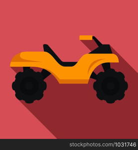 Top quad bike icon. Flat illustration of top quad bike vector icon for web design. Top quad bike icon, flat style