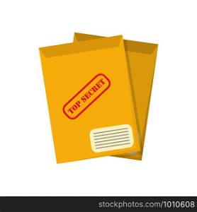 top secret document in flat style, vector illustration. top secret document in flat style, vector