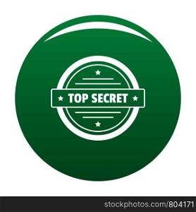 Top secret logo. Simple illustration of top secret vector logo for any design green. Top secret logo, simple style.