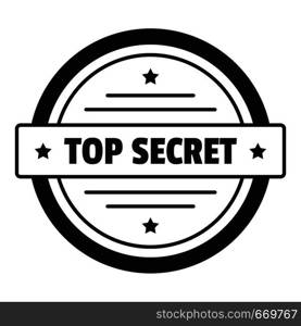 Top secret logo. Simple illustration of top secret vector logo for web. Top secret logo, simple style.